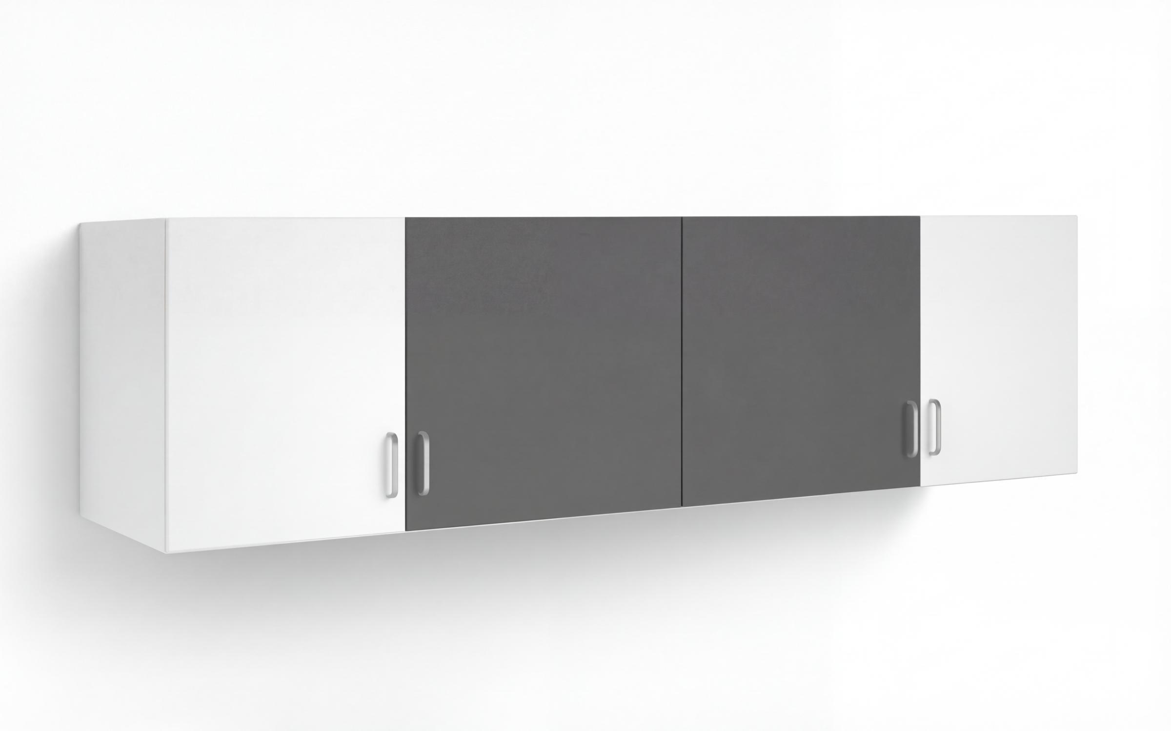 Upgrade for wardrobe Porto, white matt + anthracite matt  1